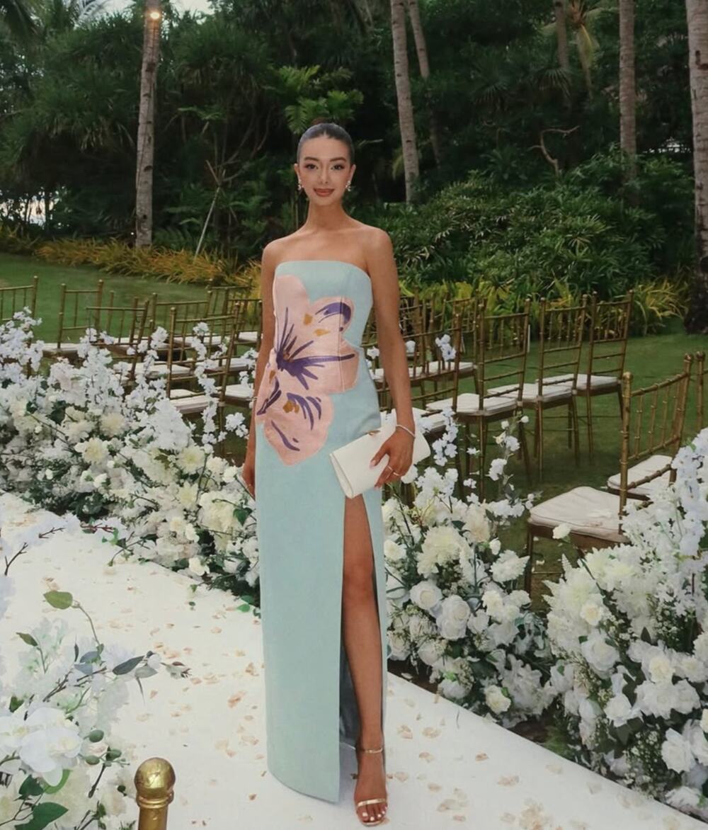 LEO LIN Clemence Maxi Dress in Hibiscus in Pistachio